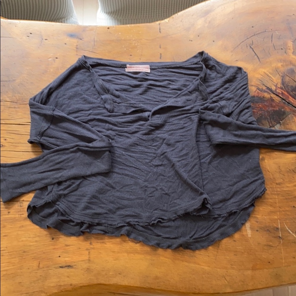 Urban outfitters crop waffle shirt